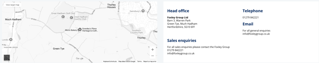 Foxley Grouyp Info banner